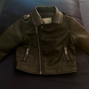 Unisex moto leather jacket